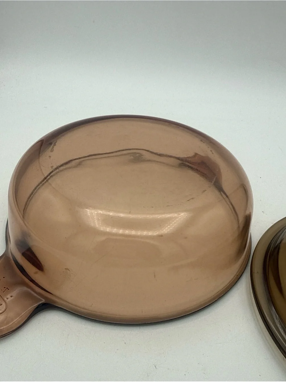 VTG Corning Visions Amber Grab It Go Bowl V240 B w/ Lid